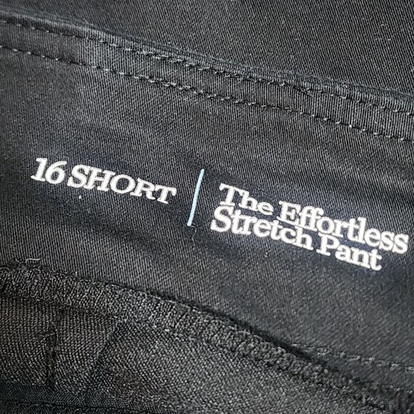 CROFT & BARROW Solid All Black The Effortless Pant Pull On Pants Womens 16 Short - Picture 3 of 6